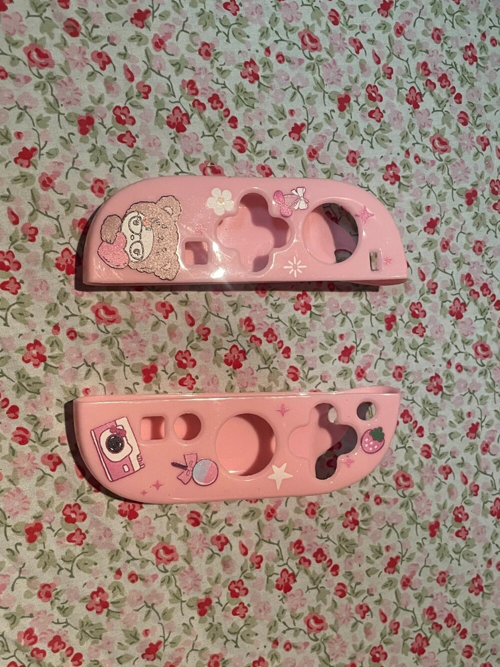 Cute Pink Joy-Con Grip Covers Kawaii Decals Compatible Nintendo Switch L R